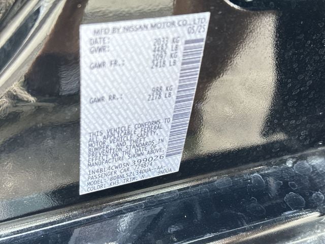 2025 Nissan Altima 2.5 SR