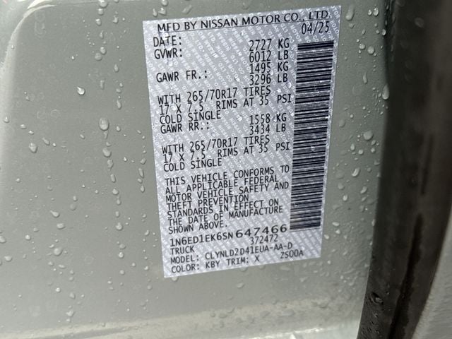 2025 Nissan Frontier PRO-4X