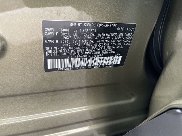 2026 Subaru Ascent Limited Bronze Edition