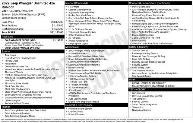 2022 Jeep Wrangler 4xe Unlimited Rubicon 4x4