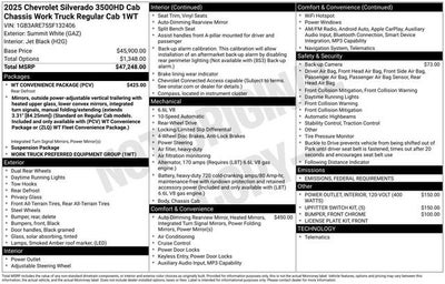 2025 Chevrolet Silverado 3500 HD Chassis Cab Work Truck