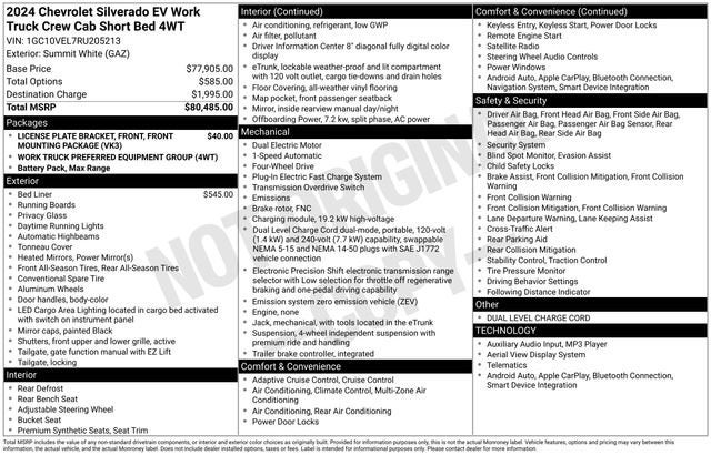 2024 Chevrolet Silverado EV Work Truck