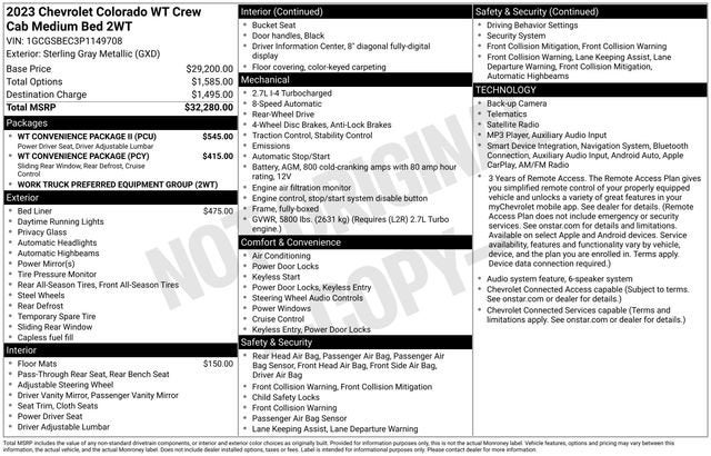 2023 Chevrolet Colorado 2WD Work Truck