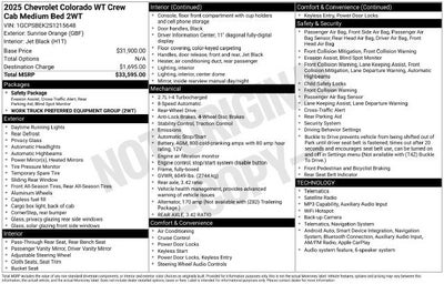 2025 Chevrolet Colorado WT/LT