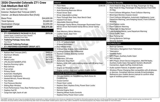 2026 Chevrolet Colorado Z71