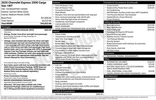 2025 Chevrolet Express Cargo WT