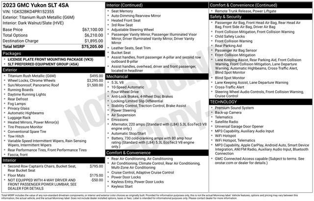 2023 GMC Yukon SLT