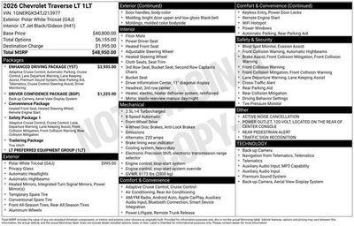 2026 Chevrolet Traverse LT