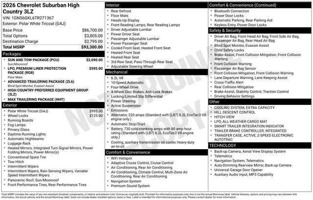 2026 Chevrolet Suburban High Country