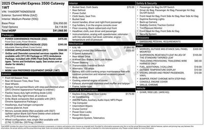2025 Chevrolet Express Cutaway 3500 1WT