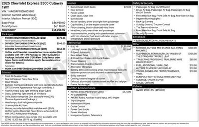 2025 Chevrolet Express Cutaway 3500 1WT