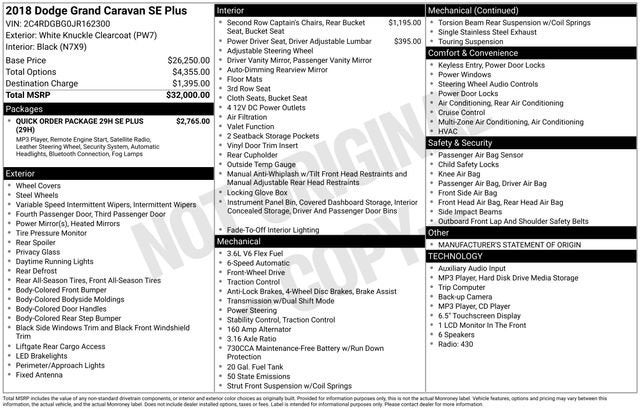 2018 Dodge Grand Caravan SE Plus