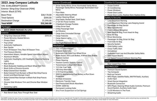 2023 Jeep Compass Latitude 4x4