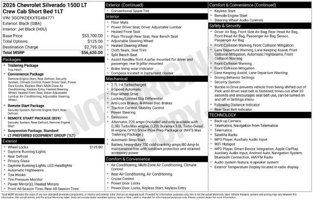 2026 Chevrolet Silverado 1500 LT