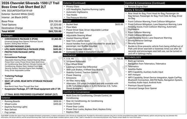 2026 Chevrolet Silverado 1500 LT Trail Boss