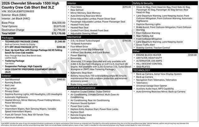 2026 Chevrolet Silverado 1500 High Country
