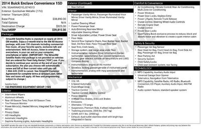 2014 Buick Enclave Convenience
