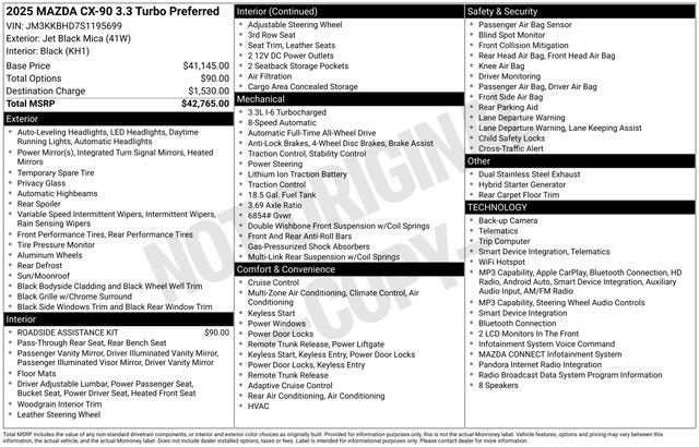 2025 Mazda Mazda CX-90 3.3 Turbo Preferred Package