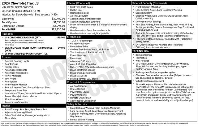 2024 Chevrolet Trax LS