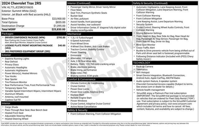 2024 Chevrolet Trax 2RS