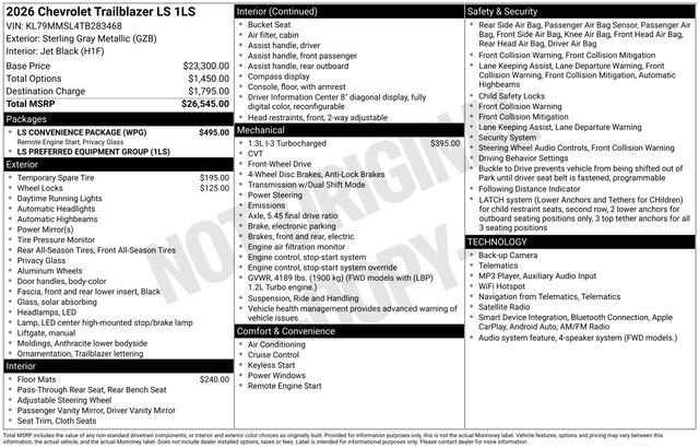 2026 Chevrolet Trailblazer LS