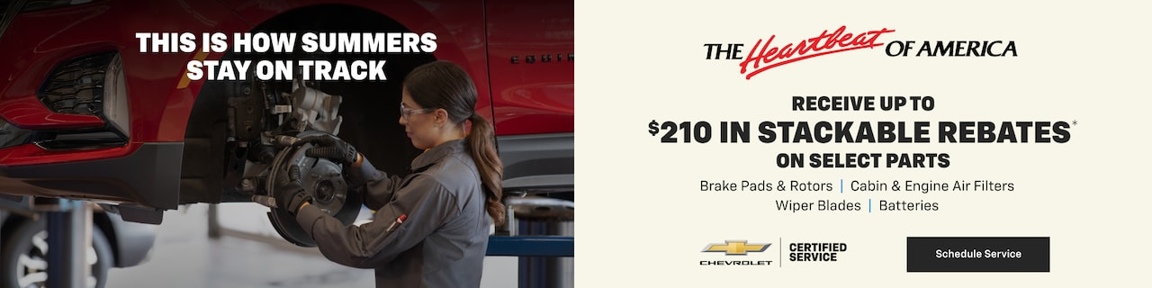 Receive up to $210 in stackable rebates on select parts .